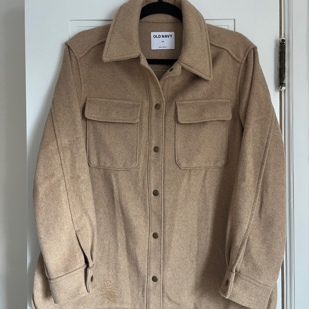 Old Navy Men's Camel Shirt Jacket